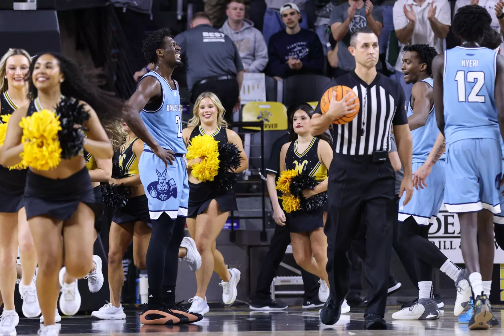 Kansas City Men's Basketball defeated Wichita State 74-64 in Wichita. The Roos were led by Babacar Diallo and Jamar Brown who combined for 35 points and scored 18 and 17 respectively.