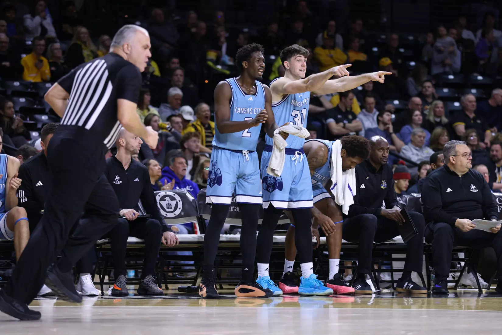 Kansas City Men's Basketball defeated Wichita State 74-64 in Wichita. The Roos were led by Babacar Diallo and Jamar Brown who combined for 35 points and scored 18 and 17 respectively.