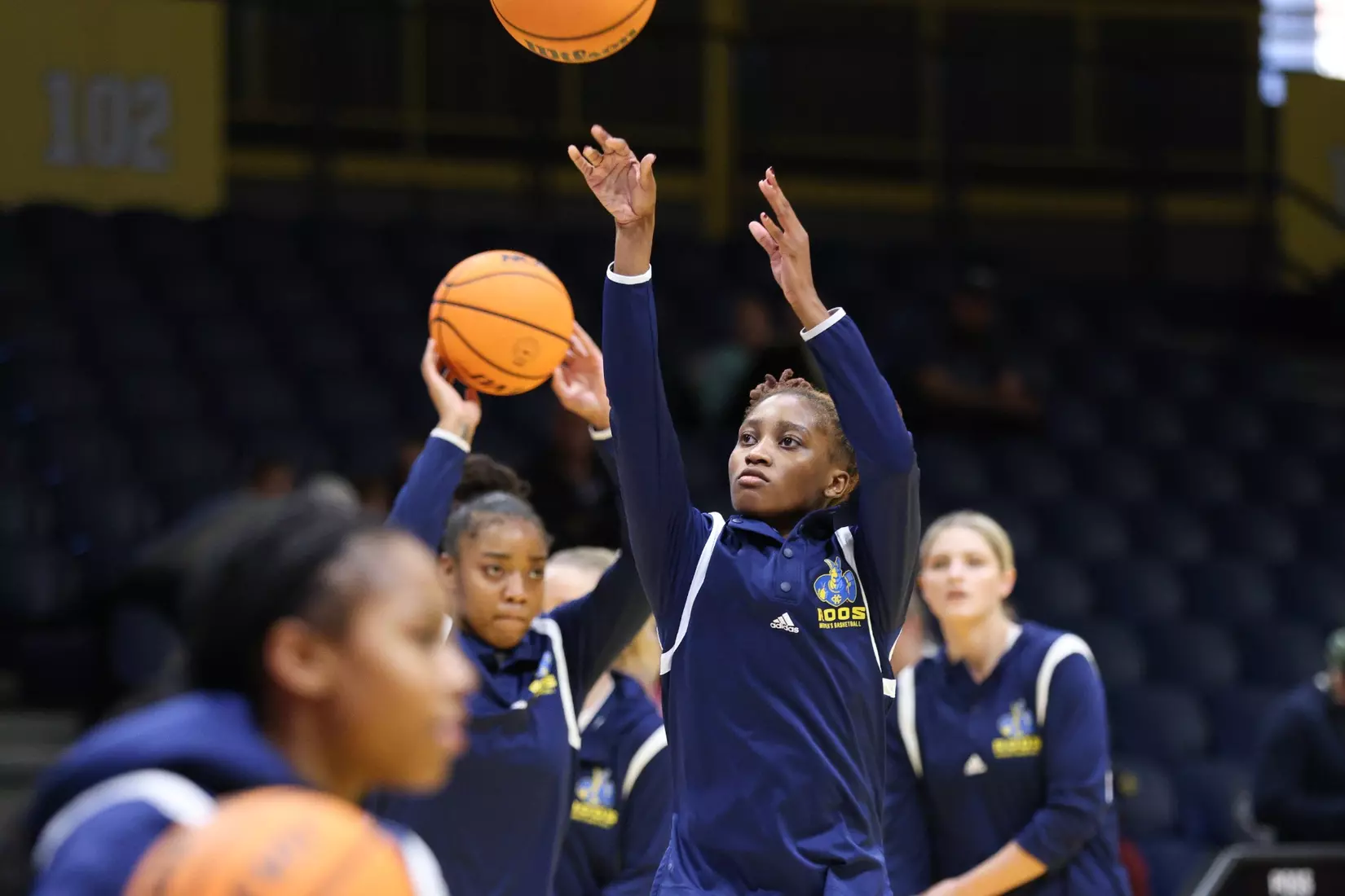 Kansas City Women's Basketball defeated Westminster 103-49 in its final game of non-conference play. Elauni Bennett earned her second double-double of the season, bringing down a team-high 21 rebounds and scoring 11 points.