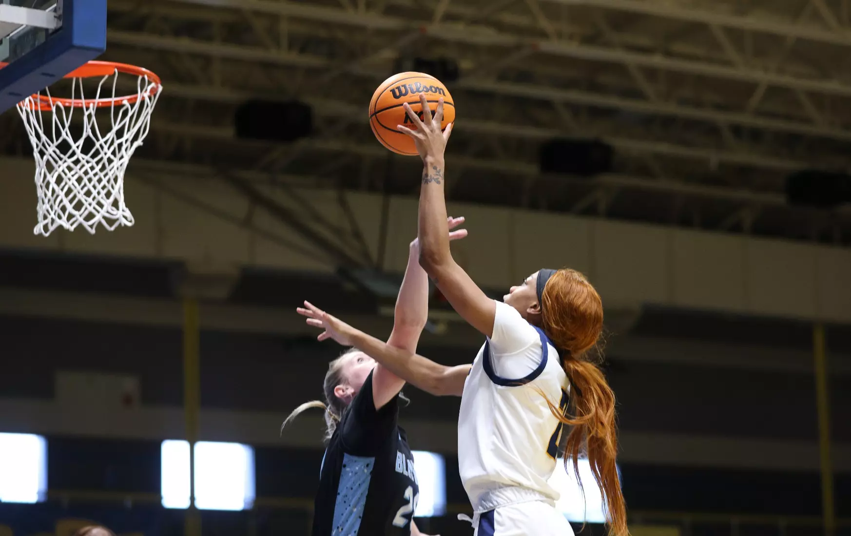 Kansas City Women's Basketball defeated Westminster 103-49 in its final game of non-conference play. Elauni Bennett earned her second double-double of the season, bringing down a team-high 21 rebounds and scoring 11 points.