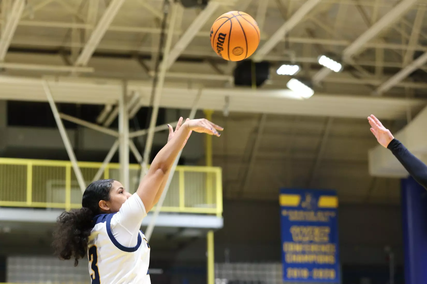 Kansas City Women's Basketball defeated Westminster 103-49 in its final game of non-conference play. Elauni Bennett earned her second double-double of the season, bringing down a team-high 21 rebounds and scoring 11 points.