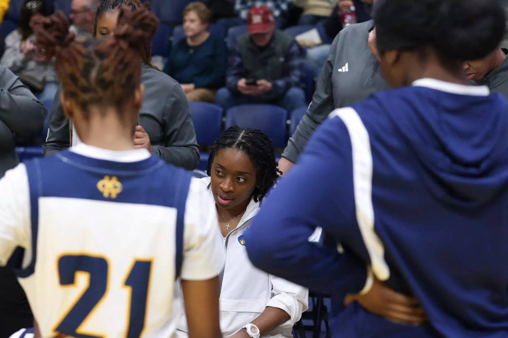 Kansas City Women's Basketball defeated Westminster 103-49 in its final game of non-conference play. Elauni Bennett earned her second double-double of the season, bringing down a team-high 21 rebounds and scoring 11 points.