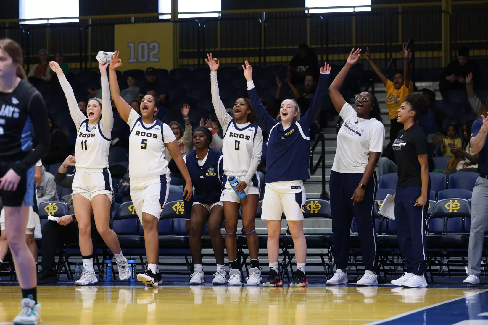 Kansas City Women's Basketball defeated Westminster 103-49 in its final game of non-conference play. Elauni Bennett earned her second double-double of the season, bringing down a team-high 21 rebounds and scoring 11 points.