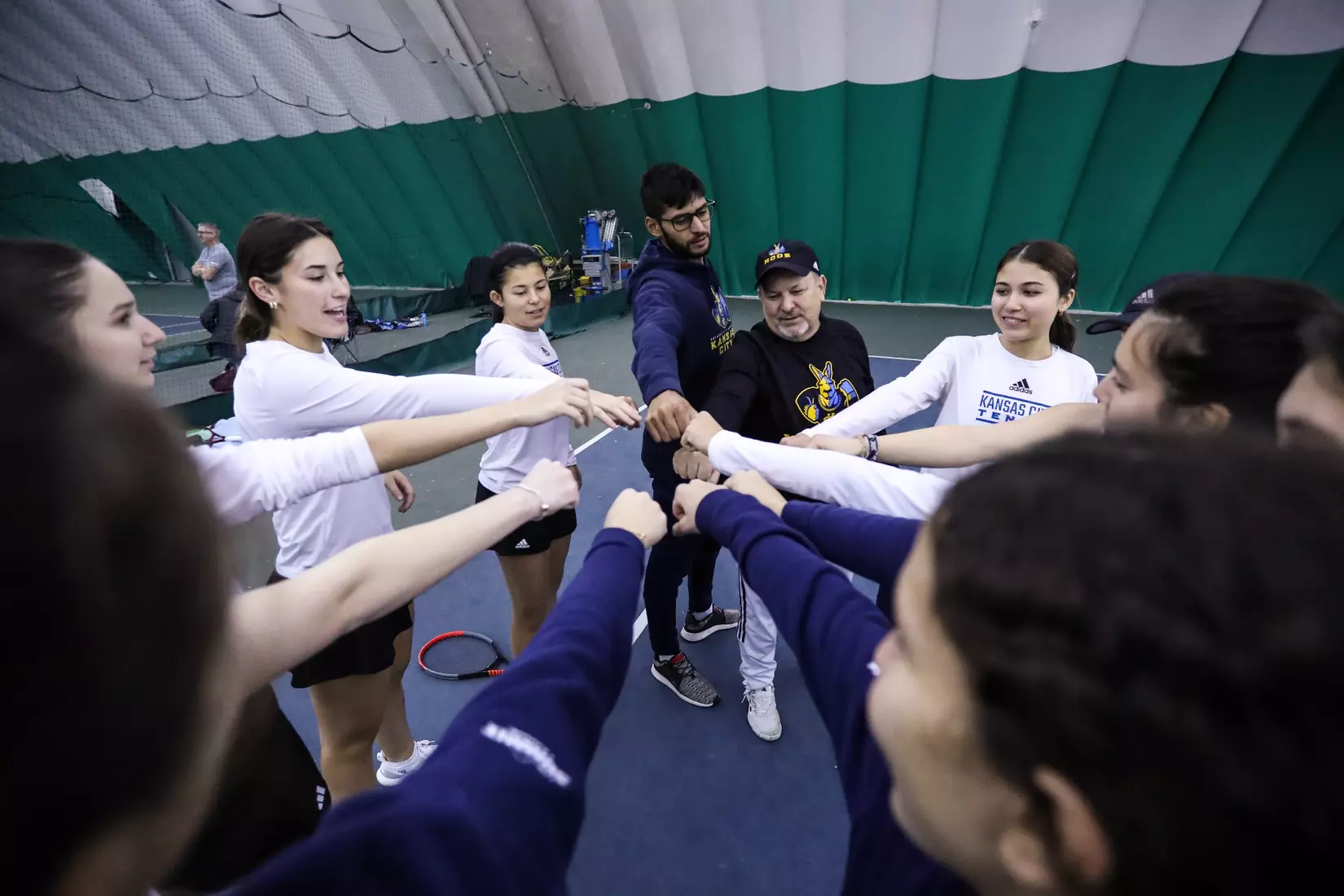 Kansas City Women's Tennis opened up the 2024 Spring Season with a convincing 7-0 win over St. Mary on Jan. 27, 2024.