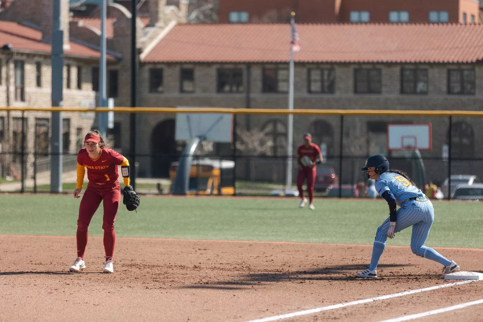 Kansas City Softball used a complete game from Katie Noble to run past Iowa State, 7-3, on March 20, 2024.