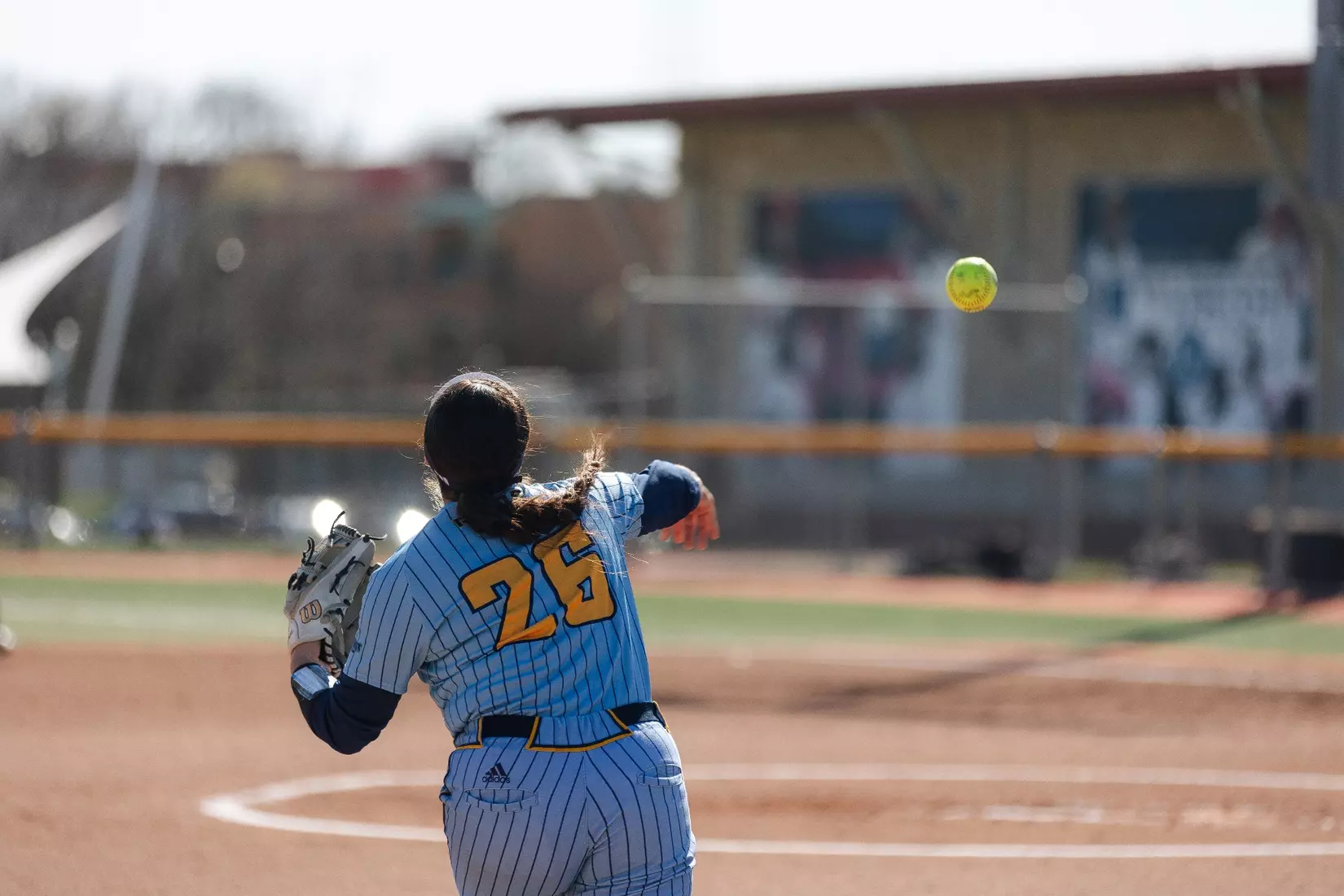 Kansas City Softball used a complete game from Katie Noble to run past Iowa State, 7-3, on March 20, 2024.