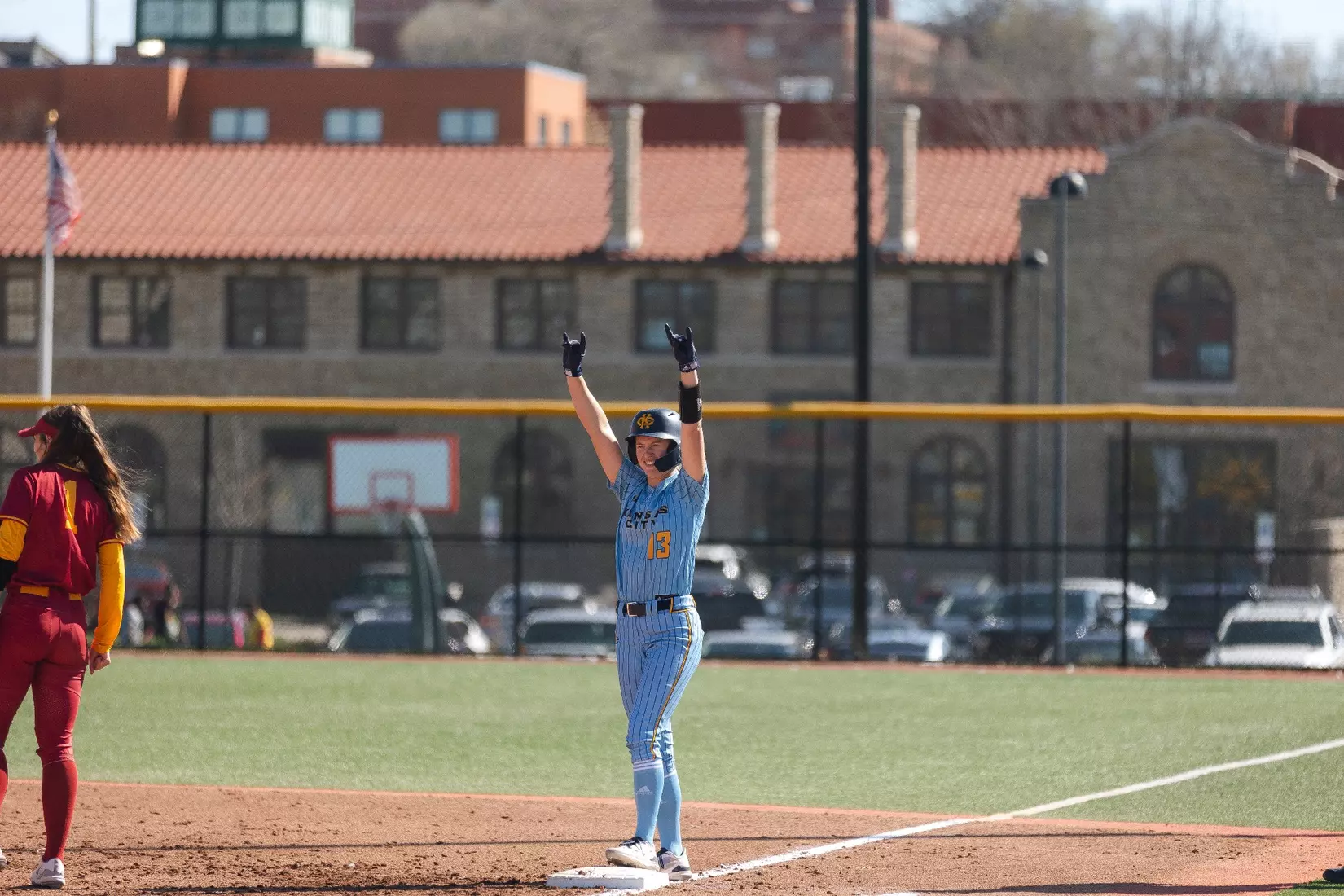 Kansas City Softball used a complete game from Katie Noble to run past Iowa State, 7-3, on March 20, 2024.