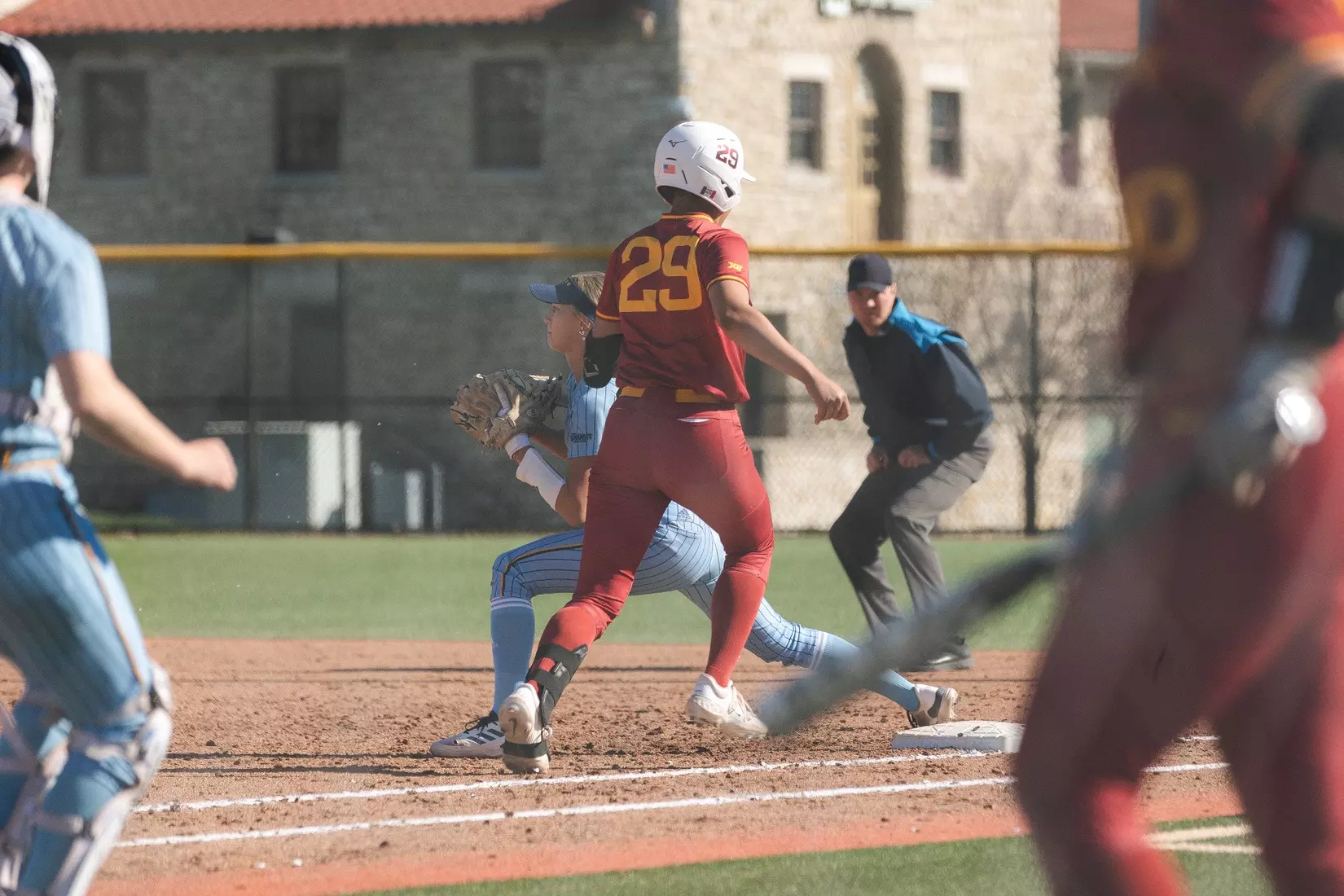 Kansas City Softball used a complete game from Katie Noble to run past Iowa State, 7-3, on March 20, 2024.