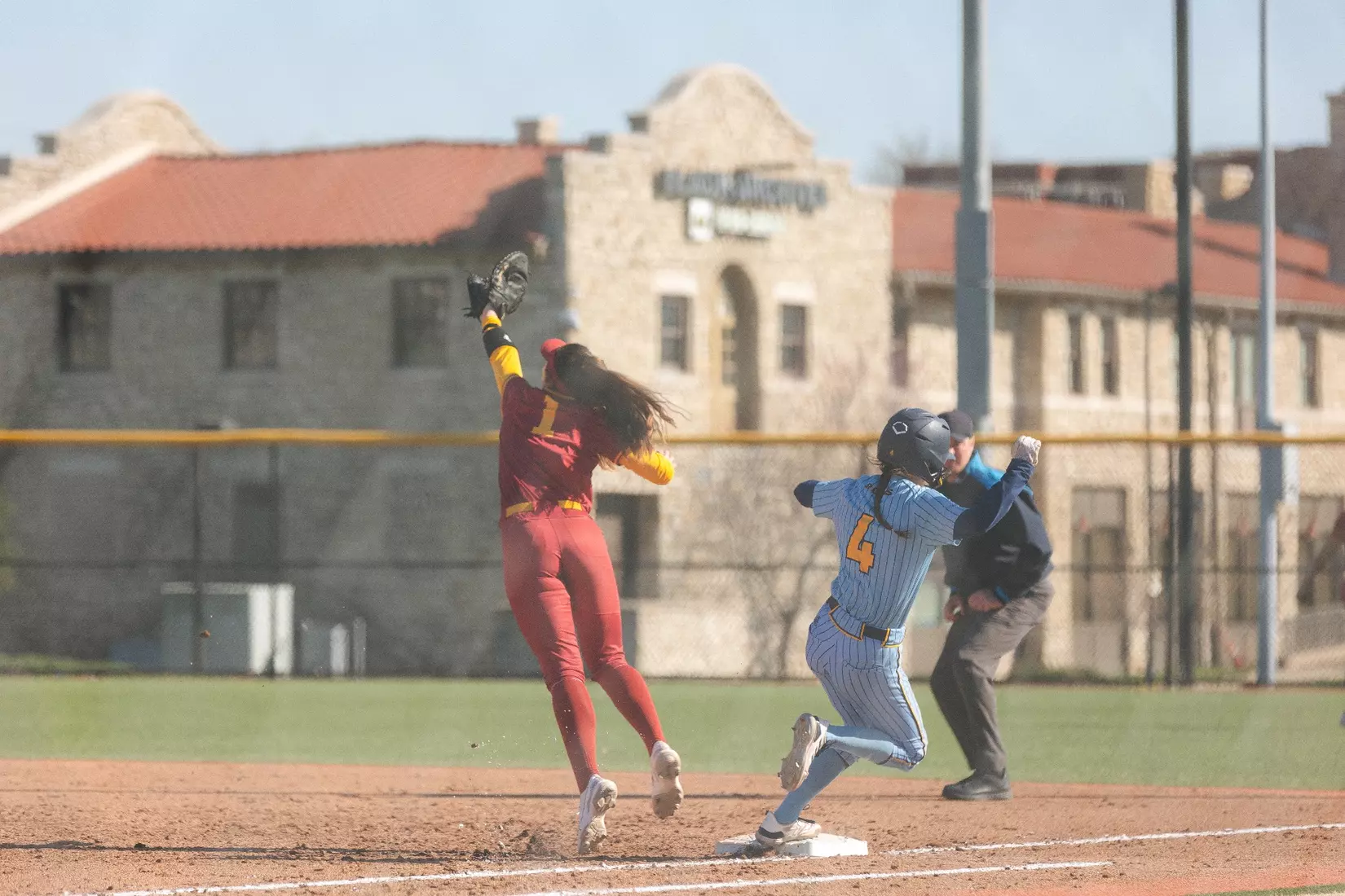 Kansas City Softball used a complete game from Katie Noble to run past Iowa State, 7-3, on March 20, 2024.