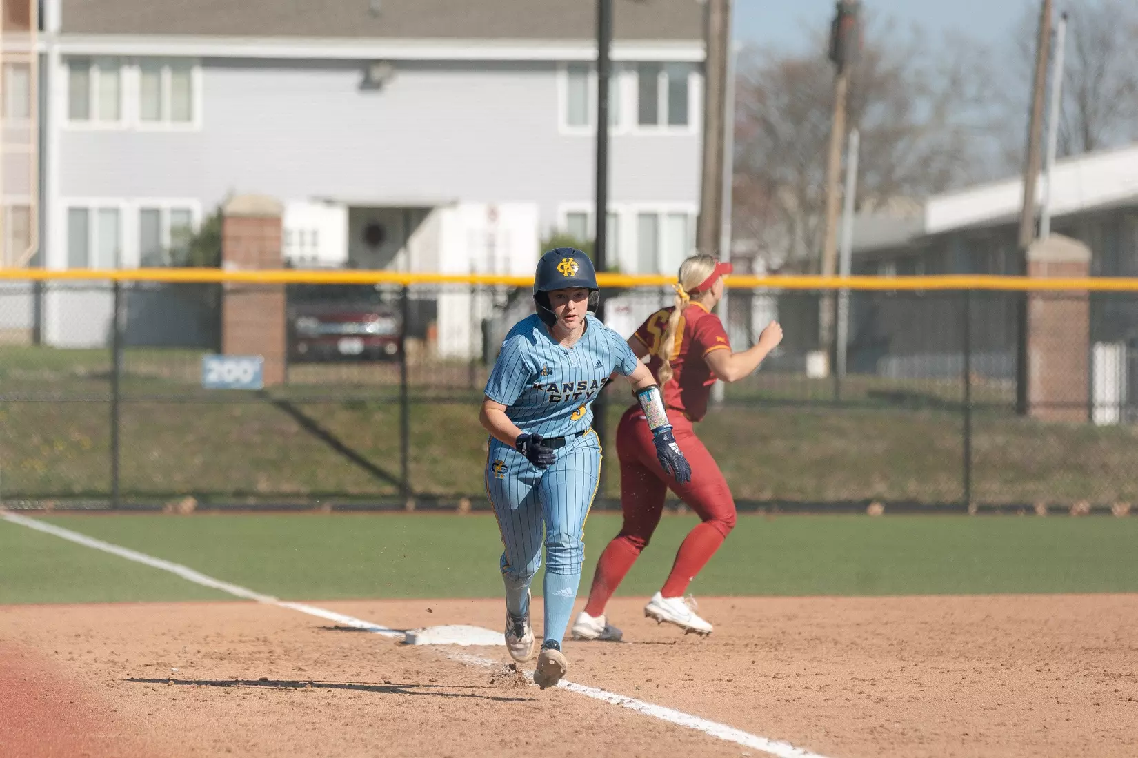 Kansas City Softball used a complete game from Katie Noble to run past Iowa State, 7-3, on March 20, 2024.