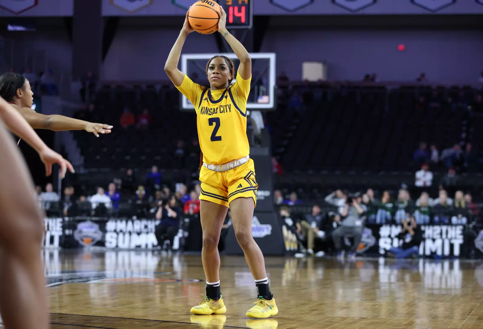 Kansas City Women's Basketball falls to No. 9 Omaha, 61-55, in the first round of the Summit League Conference Tournament.