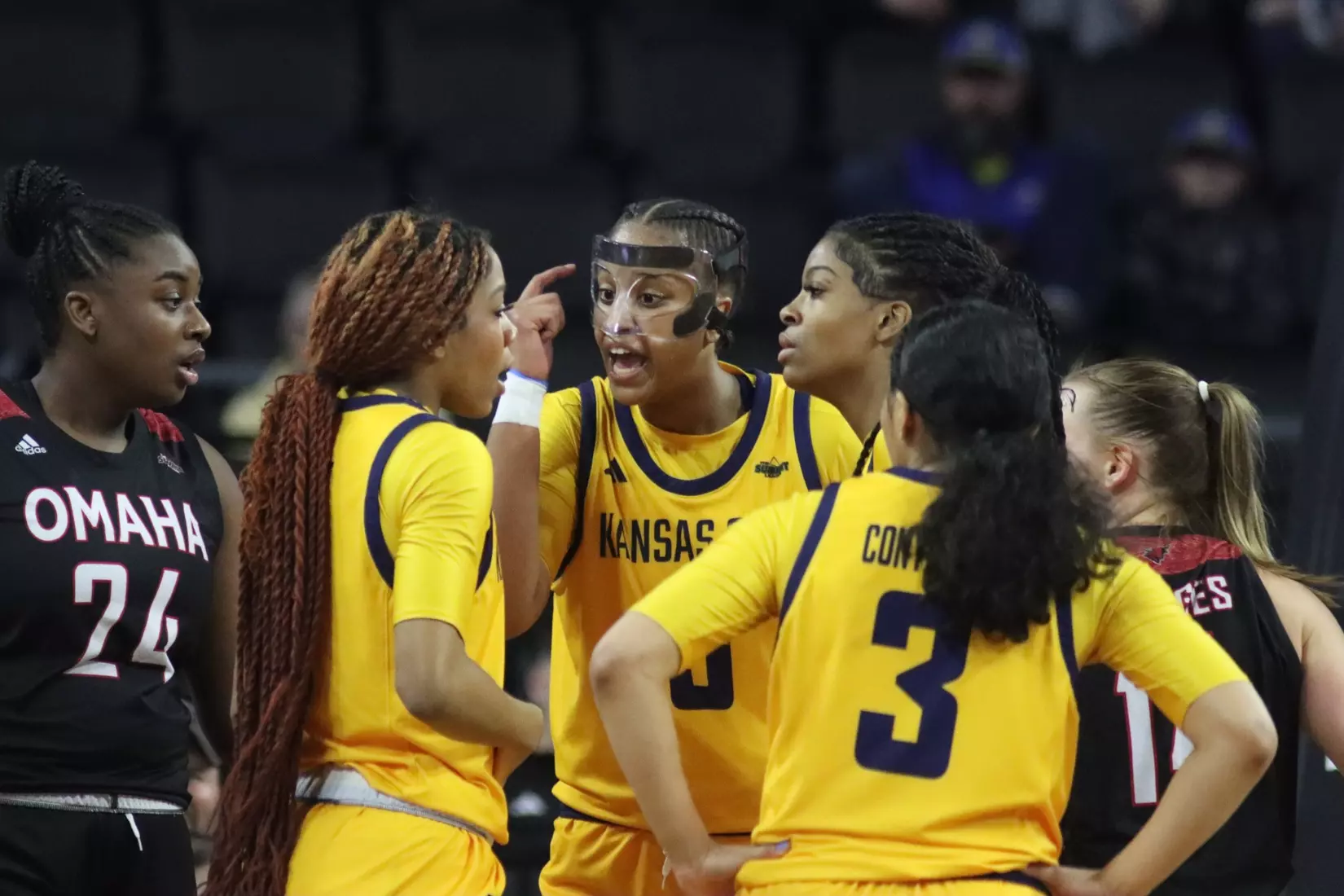 Kansas City Women's Basketball falls to No. 9 Omaha, 61-55, in the first round of the Summit League Conference Tournament.