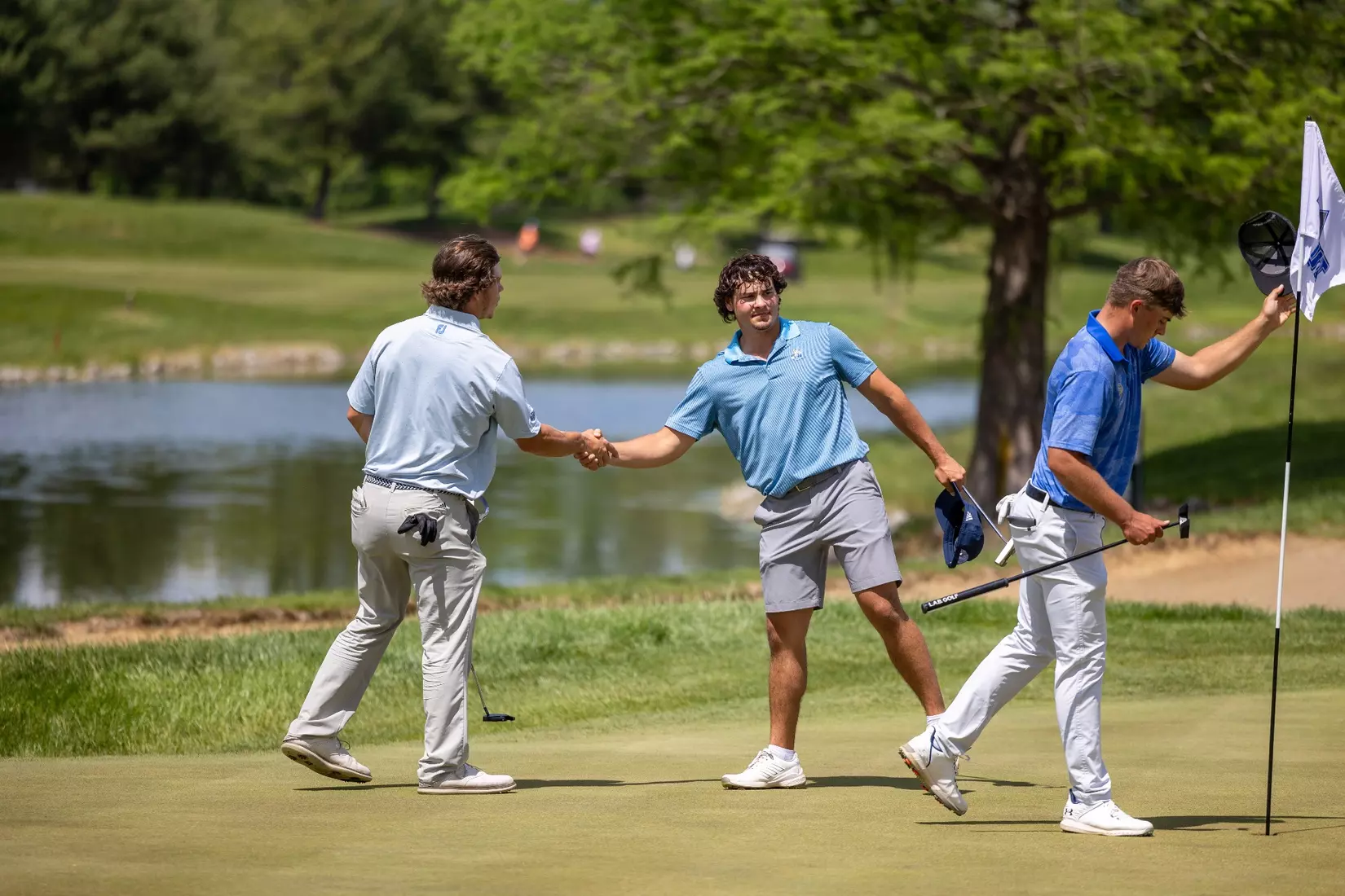 Kansas City Men's Golf repeated as Summit League Champions on April 30, 2024, behind a Championship MVP performance from Mesa Falleur and All-Championship showings from Lucas Dutartre and Max Cooper.