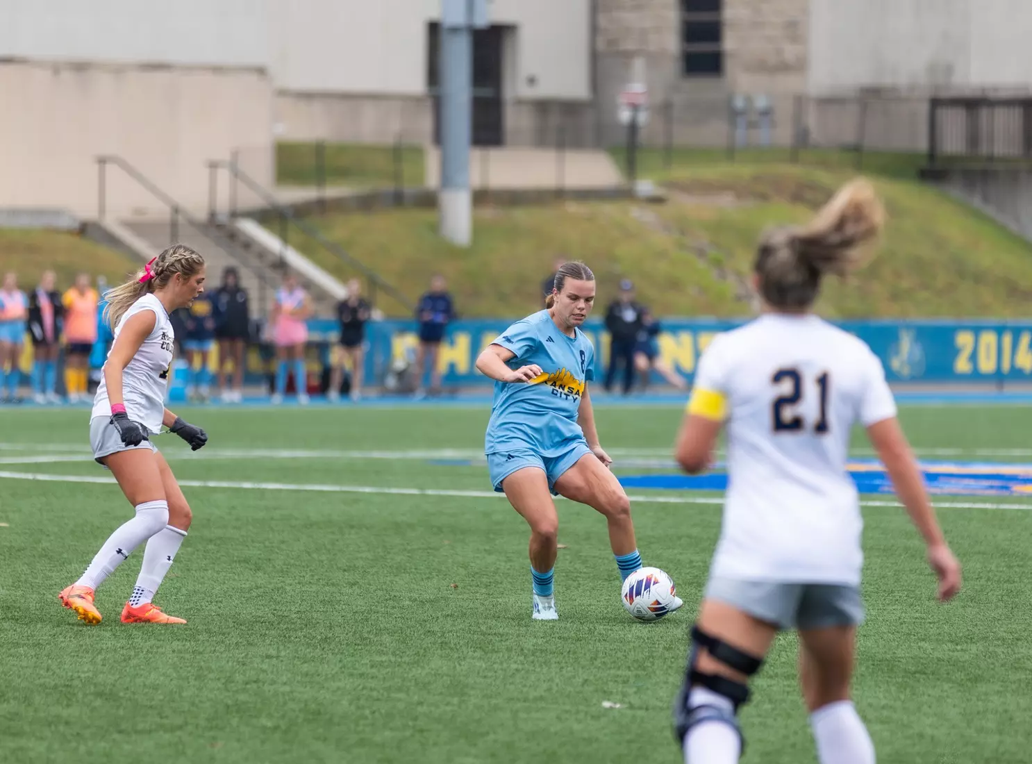 Kansas City Women's Soccer secured their sixth win of the season with a 4-1 victory over Northern Colorado. Goals came from Stedman, two from Benassi, and Page, sealing another strong performance for the Roos.