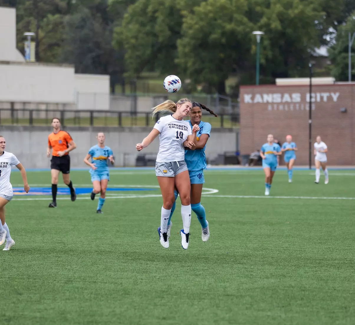 Kansas City Women's Soccer secured their sixth win of the season with a 4-1 victory over Northern Colorado. Goals came from Stedman, two from Benassi, and Page, sealing another strong performance for the Roos.