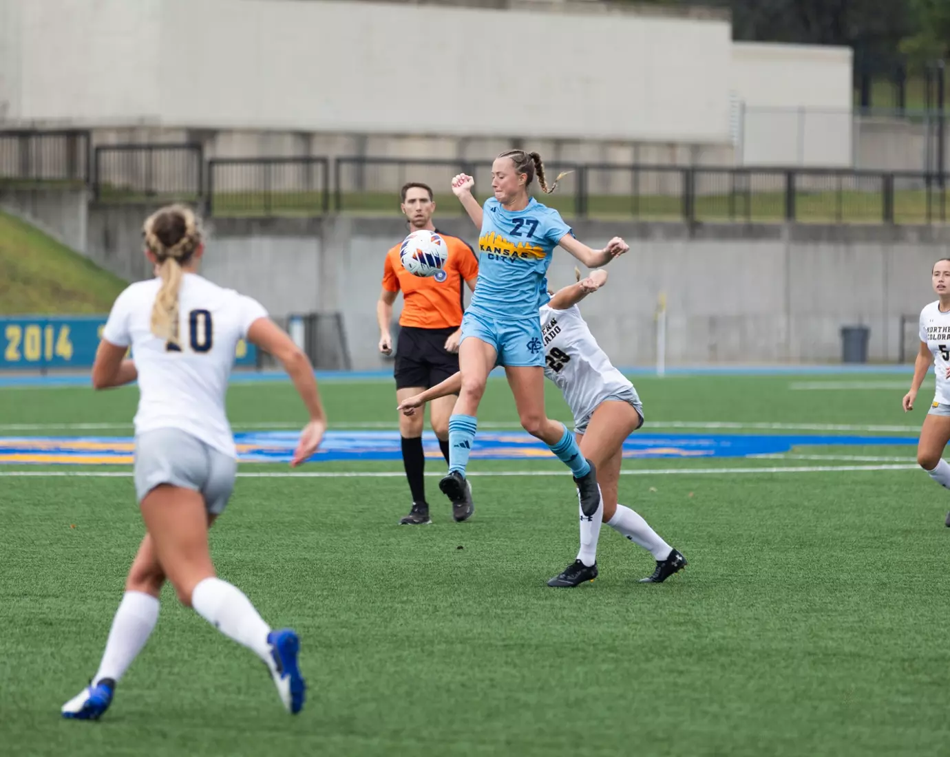 Kansas City Women's Soccer secured their sixth win of the season with a 4-1 victory over Northern Colorado. Goals came from Stedman, two from Benassi, and Page, sealing another strong performance for the Roos.