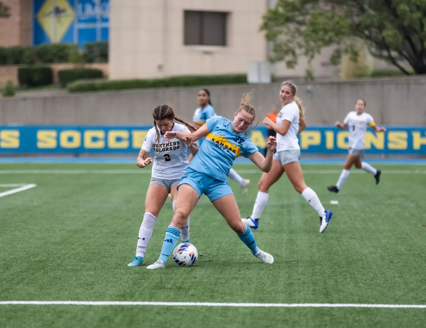 Kansas City Women's Soccer secured their sixth win of the season with a 4-1 victory over Northern Colorado. Goals came from Stedman, two from Benassi, and Page, sealing another strong performance for the Roos.