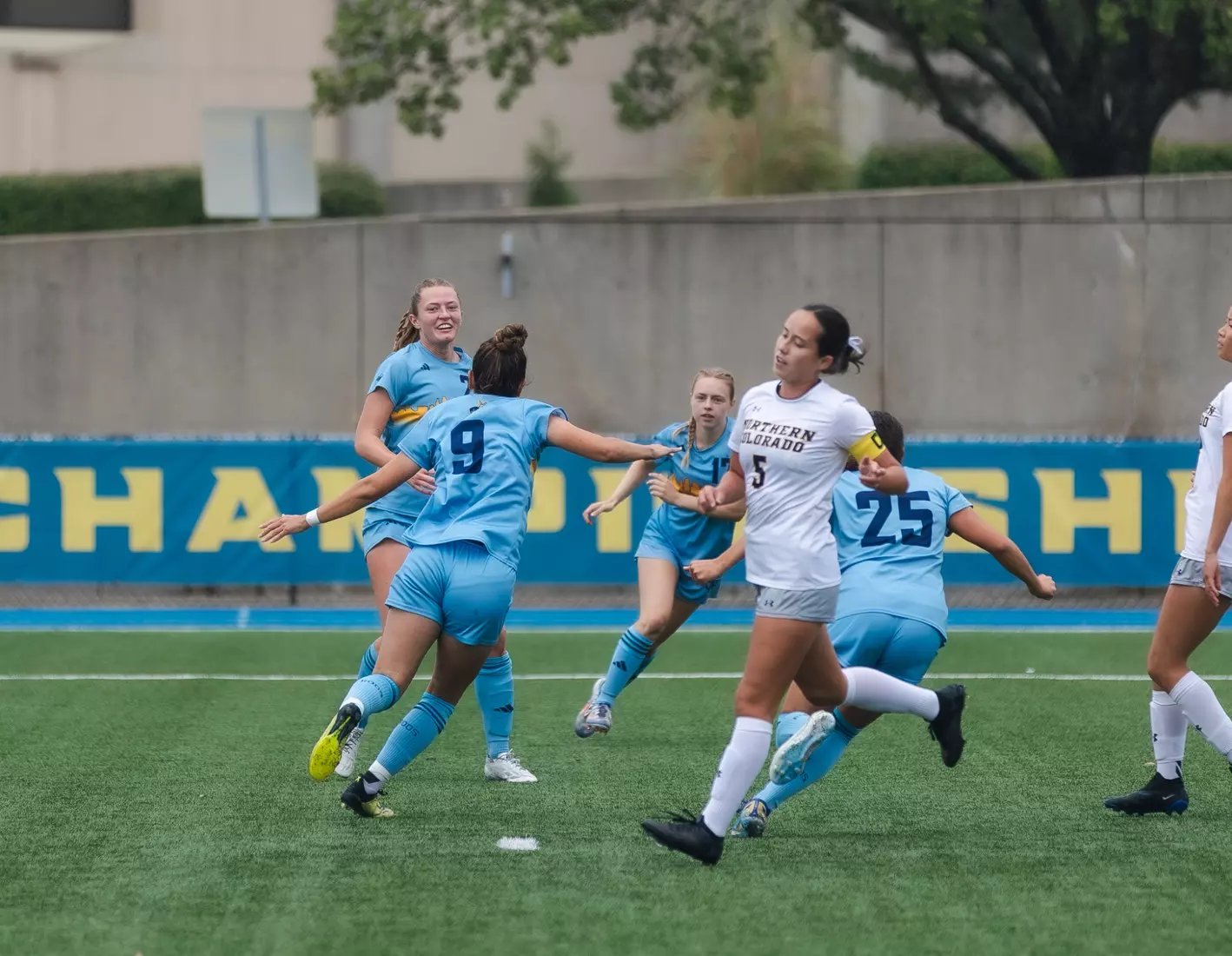 Kansas City Women's Soccer secured their sixth win of the season with a 4-1 victory over Northern Colorado. Goals came from Stedman, two from Benassi, and Page, sealing another strong performance for the Roos.