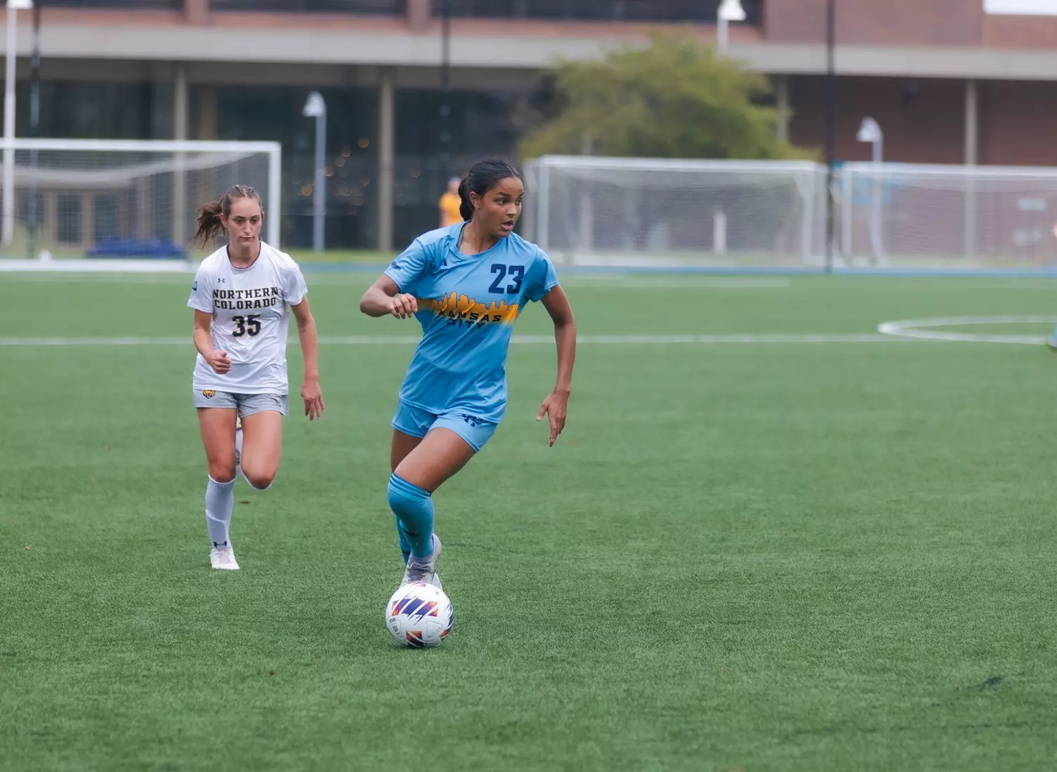 Kansas City Women's Soccer secured their sixth win of the season with a 4-1 victory over Northern Colorado. Goals came from Stedman, two from Benassi, and Page, sealing another strong performance for the Roos.