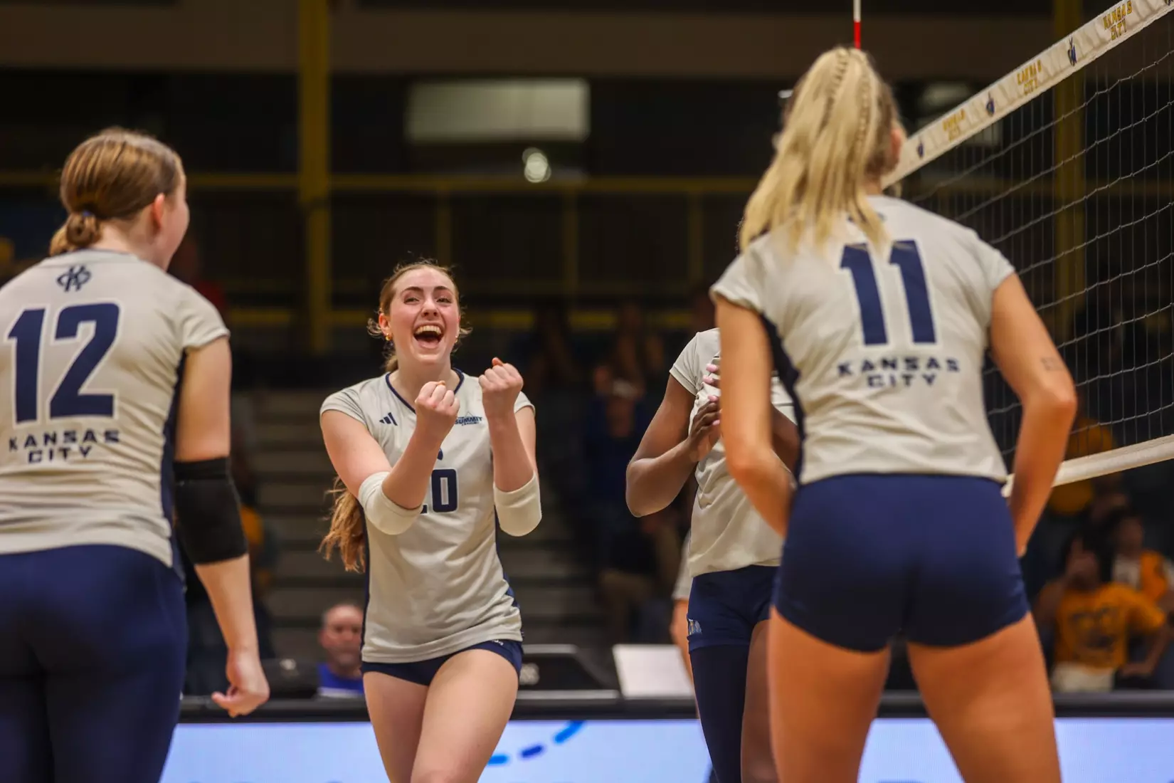 Kansas City Volleyball was unable to hold momentum after a thrilling first set, falling to South Dakota in four on Oct. 15, 2025.