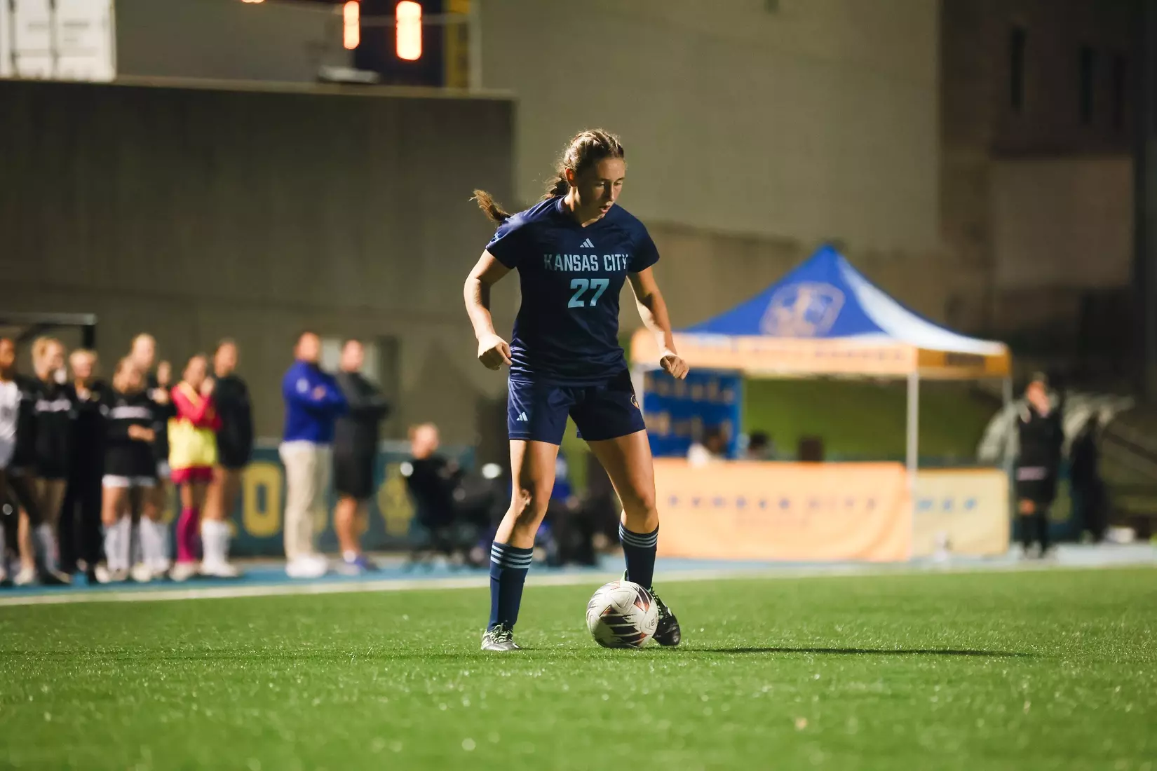 Olivia Platt netted a goal off an assist from Riley Porter as the Roos tied the Jackrabbits on October 23, 2025.