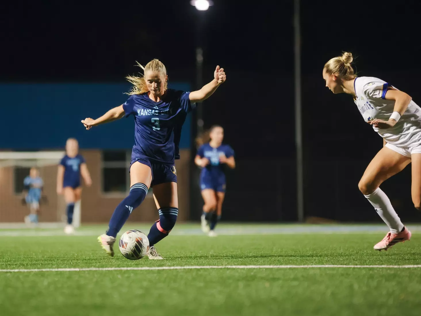 Olivia Platt netted a goal off an assist from Riley Porter as the Roos tied the Jackrabbits on October 23, 2025.