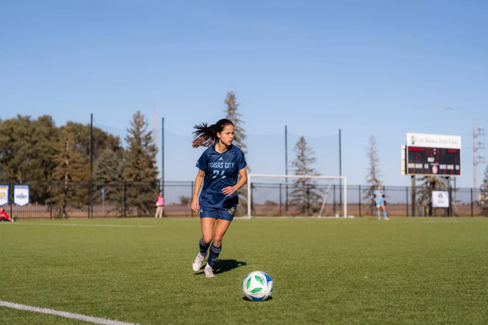 Kansas City Women's Soccer took down fourth-seeded South Dakota, 1-0 on Nov. 2, 2025. The Roos used a 16th minute goal from Olivia Platt and a clean sheet from Anika Patton to move on to the Summit League Semifinals for the first time in program history.