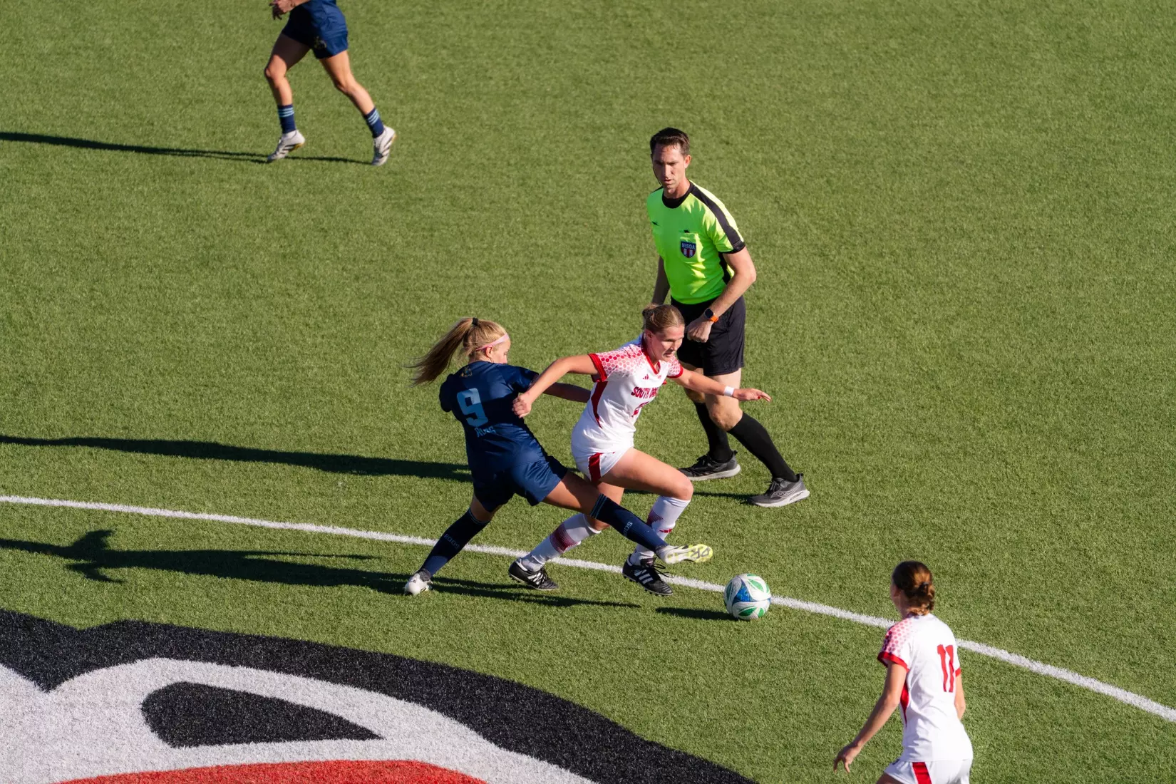 Kansas City Women's Soccer took down fourth-seeded South Dakota, 1-0 on Nov. 2, 2025. The Roos used a 16th minute goal from Olivia Platt and a clean sheet from Anika Patton to move on to the Summit League Semifinals for the first time in program history.