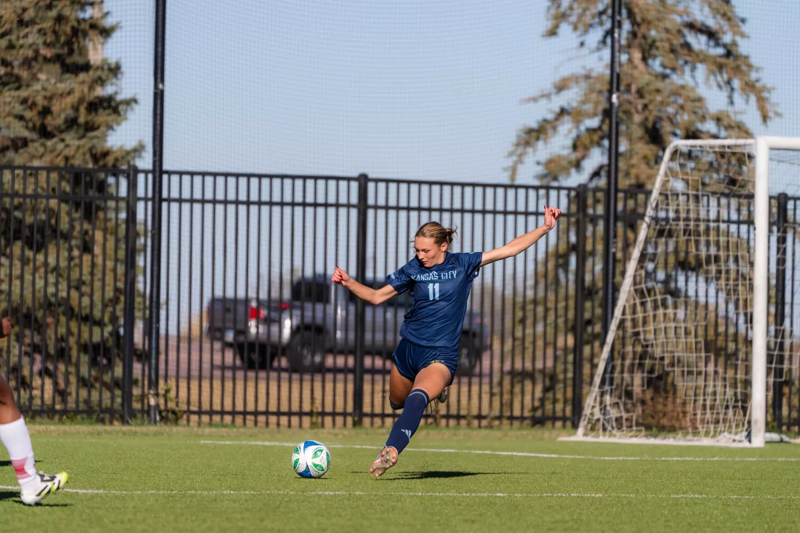 Kansas City Women's Soccer took down fourth-seeded South Dakota, 1-0 on Nov. 2, 2025. The Roos used a 16th minute goal from Olivia Platt and a clean sheet from Anika Patton to move on to the Summit League Semifinals for the first time in program history.
