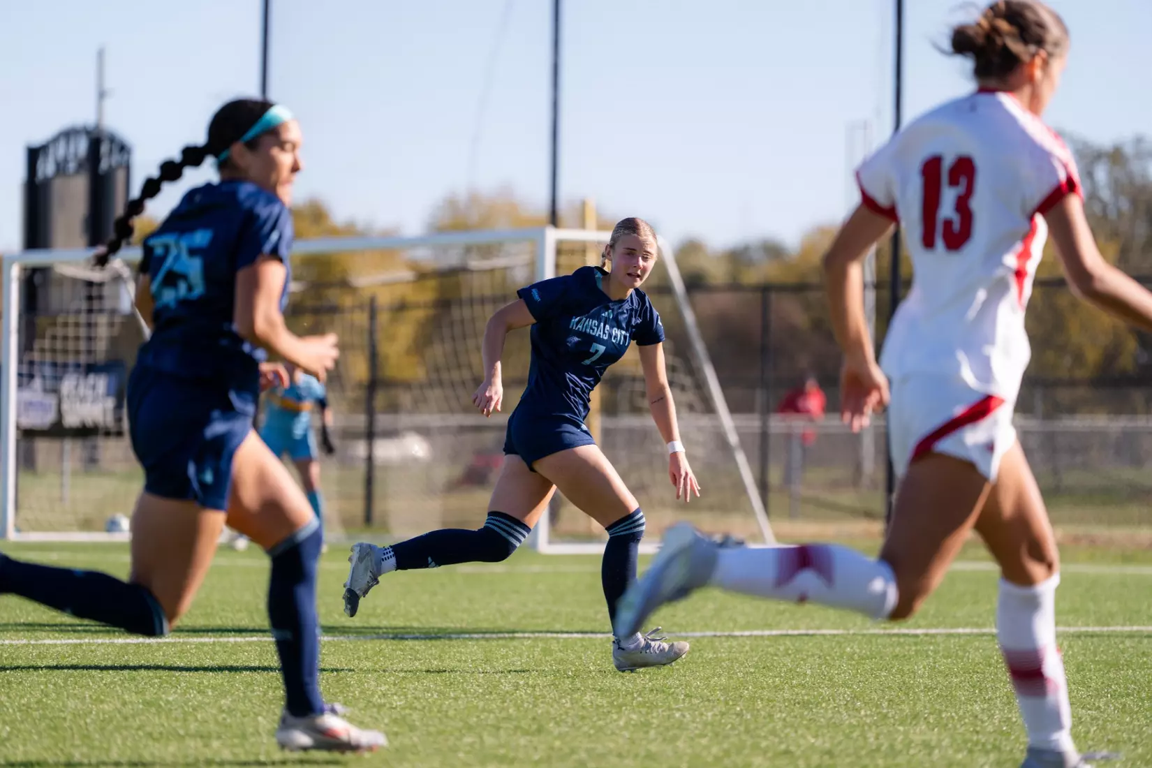 Kansas City Women's Soccer took down fourth-seeded South Dakota, 1-0 on Nov. 2, 2025. The Roos used a 16th minute goal from Olivia Platt and a clean sheet from Anika Patton to move on to the Summit League Semifinals for the first time in program history.