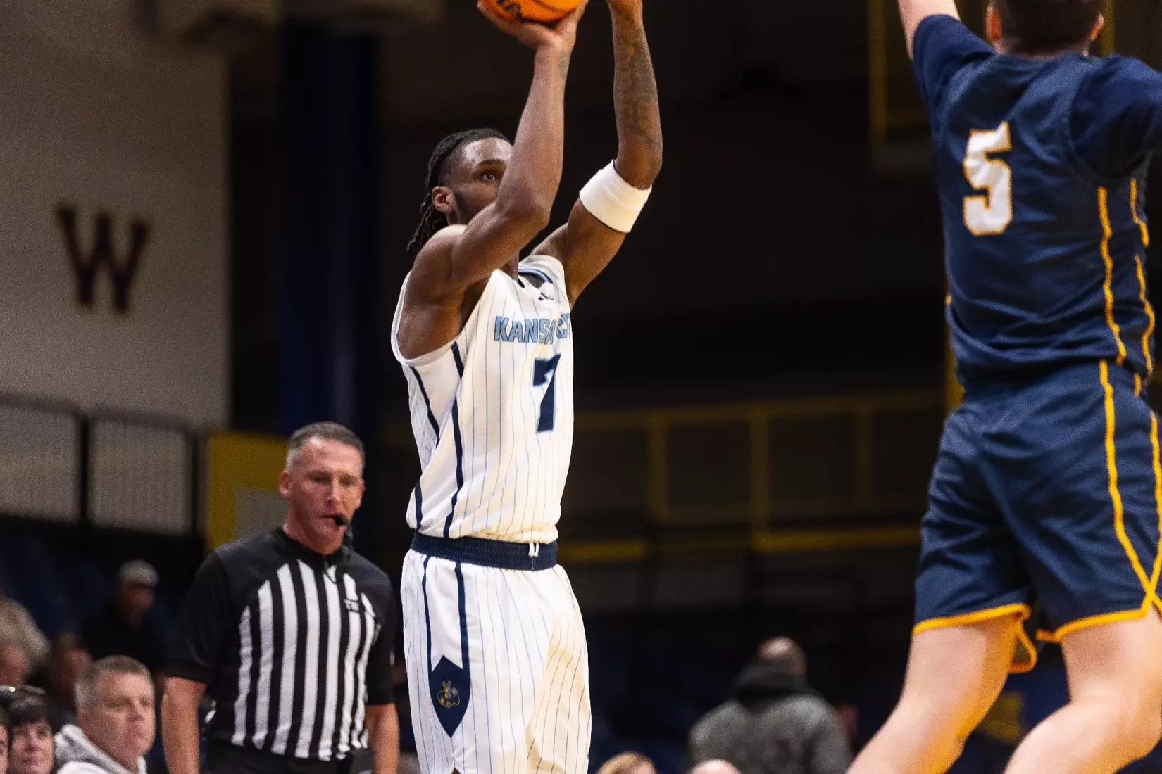 Kansas City Men's Basketball took down Spurgeon 102-75 on December 13, 2025, behind 20-point performances from Kasheem Grady and Jerome Palm.