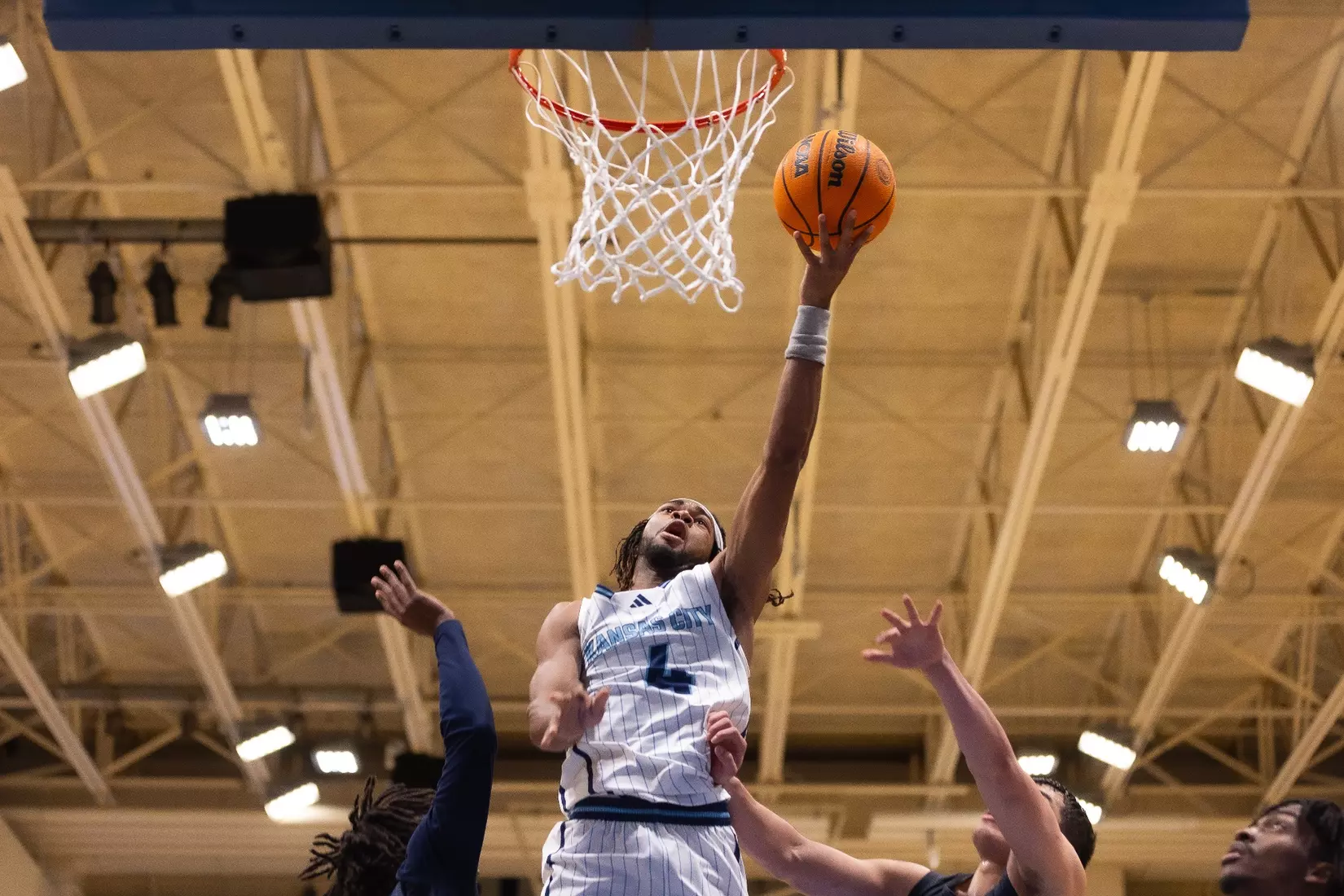 Kansas City Men's Basketball took down Spurgeon 102-75 on December 13, 2025, behind 20-point performances from Kasheem Grady and Jerome Palm.