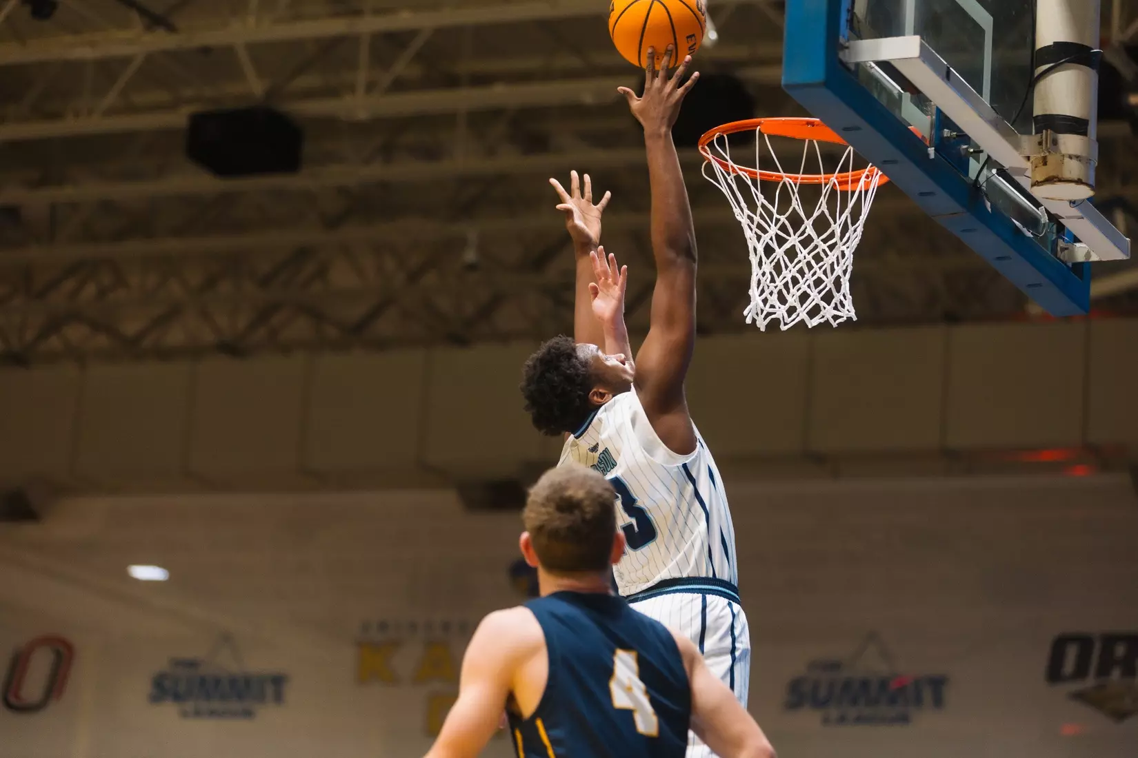 Kansas City Men's Basketball took down Spurgeon 102-75 on December 13, 2025, behind 20-point performances from Kasheem Grady and Jerome Palm.