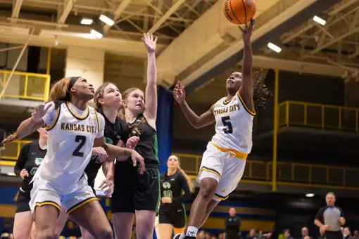 UMKC women’s basketball falls 64-58 at home to Utah Valley on Dec. 13, 2025.