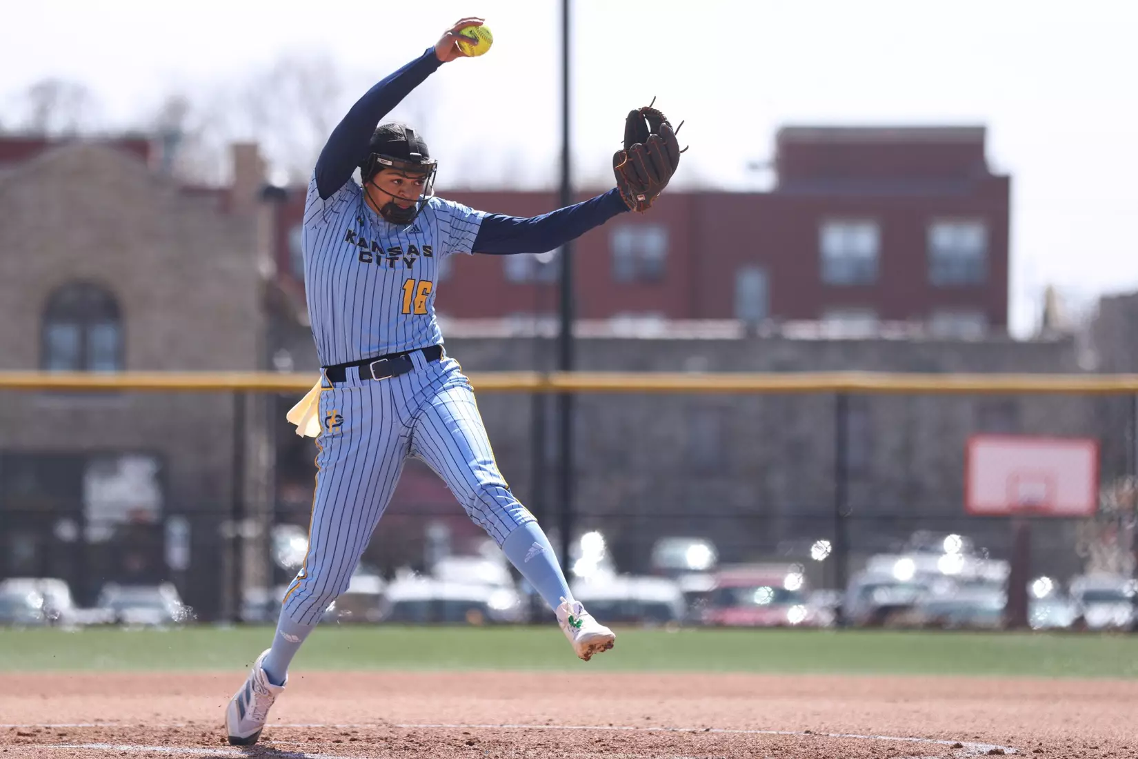 Kansas City Softball split its conference home opener with North Dakota State,  the Roos fell 9-1 (6 innings) in the first game and won the second 4-2. Hannah Burks earned the first win of her collegiate career from the circle throwing two strikeouts and holding the Bison to five hits.