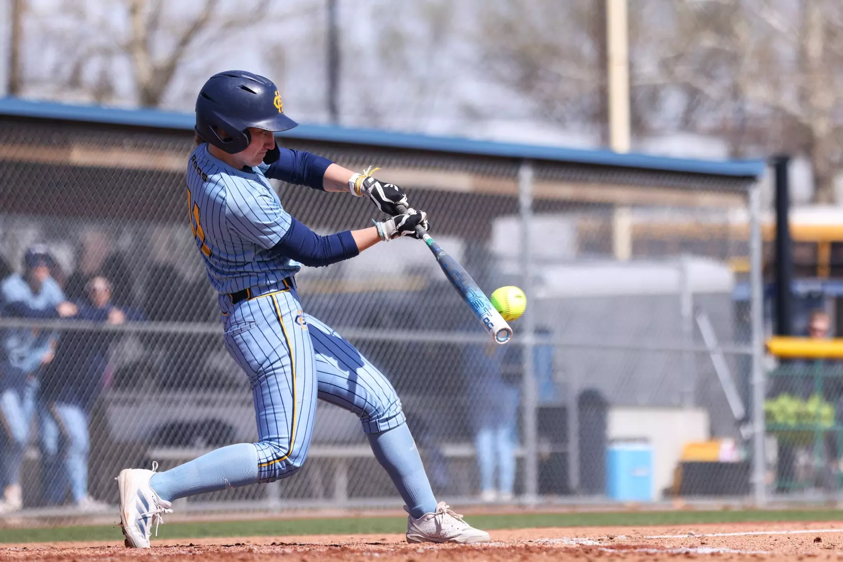 Kansas City Softball split its conference home opener with North Dakota State,  the Roos fell 9-1 (6 innings) in the first game and won the second 4-2. Hannah Burks earned the first win of her collegiate career from the circle throwing two strikeouts and holding the Bison to five hits.