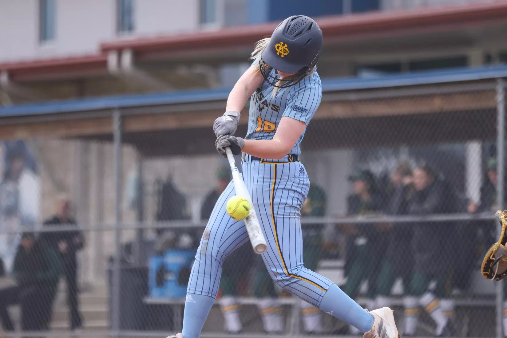 Kansas City Softball split its conference home opener with North Dakota State,  the Roos fell 9-1 (6 innings) in the first game and won the second 4-2. Hannah Burks earned the first win of her collegiate career from the circle throwing two strikeouts and holding the Bison to five hits.