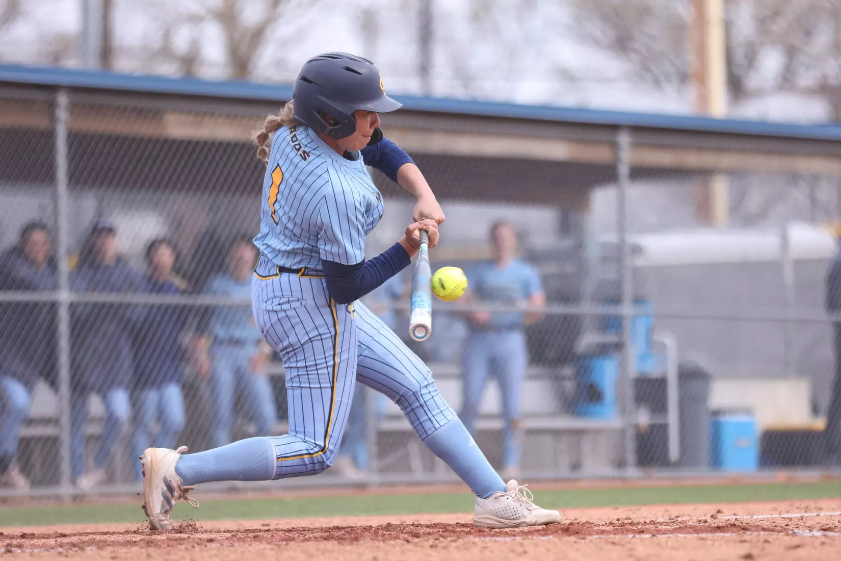 Kansas City Softball split its conference home opener with North Dakota State,  the Roos fell 9-1 (6 innings) in the first game and won the second 4-2. Hannah Burks earned the first win of her collegiate career from the circle throwing two strikeouts and holding the Bison to five hits.