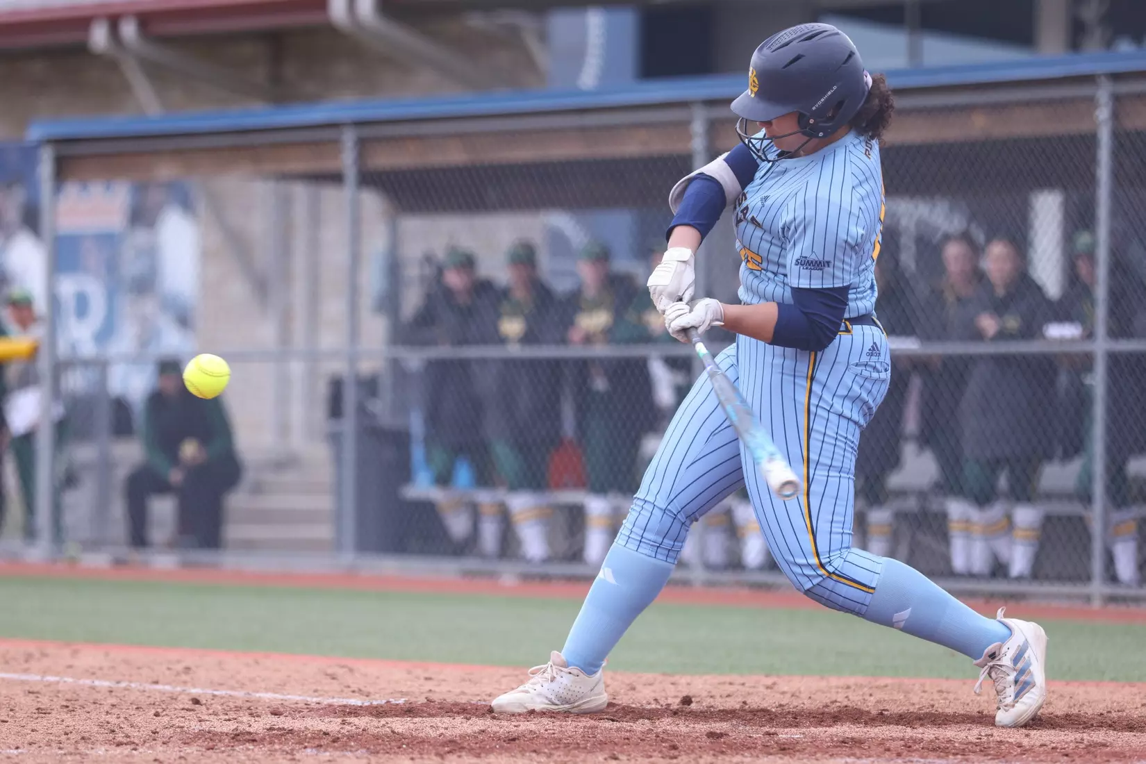 Kansas City Softball split its conference home opener with North Dakota State,  the Roos fell 9-1 (6 innings) in the first game and won the second 4-2. Hannah Burks earned the first win of her collegiate career from the circle throwing two strikeouts and holding the Bison to five hits.