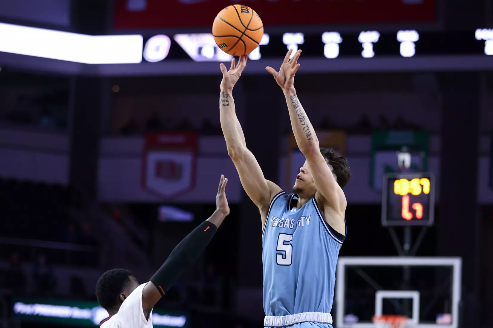 Kansas City Men's Basketball fell to #1 Omaha, 70-61 in the Quarter Finals of the Summit League Tournament. Jamar Brown went for 27 points and Melvyn Ebonkoli had a career-high tying three blocks.