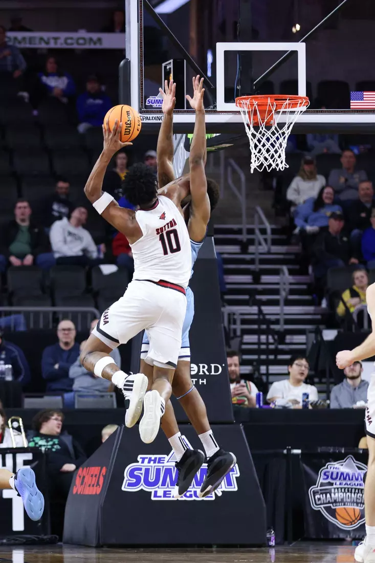 Kansas City Men's Basketball fell to #1 Omaha, 70-61 in the Quarter Finals of the Summit League Tournament. Jamar Brown went for 27 points and Melvyn Ebonkoli had a career-high tying three blocks.