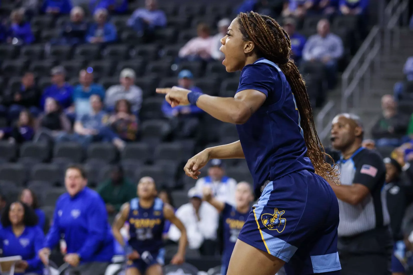 Kansas City Women's Basketball ended its season against No. 2 Oral Roberts in the Summit League Semifinals, falling 73-95. Elauni Bennett put up her second double-double of the tournament with 17 points and 13 rebounds. Alayna Contreras led the Roos from the field with 20 points.