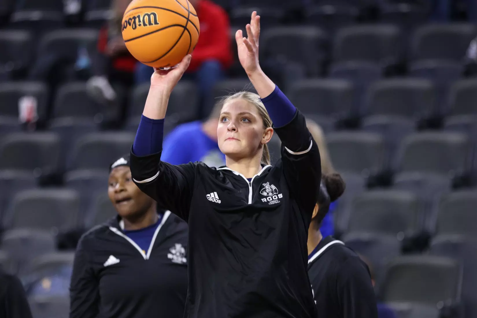 Kansas City Women's Basketball ended its season against No. 2 Oral Roberts in the Summit League Semifinals, falling 73-95. Elauni Bennett put up her second double-double of the tournament with 17 points and 13 rebounds. Alayna Contreras led the Roos from the field with 20 points.