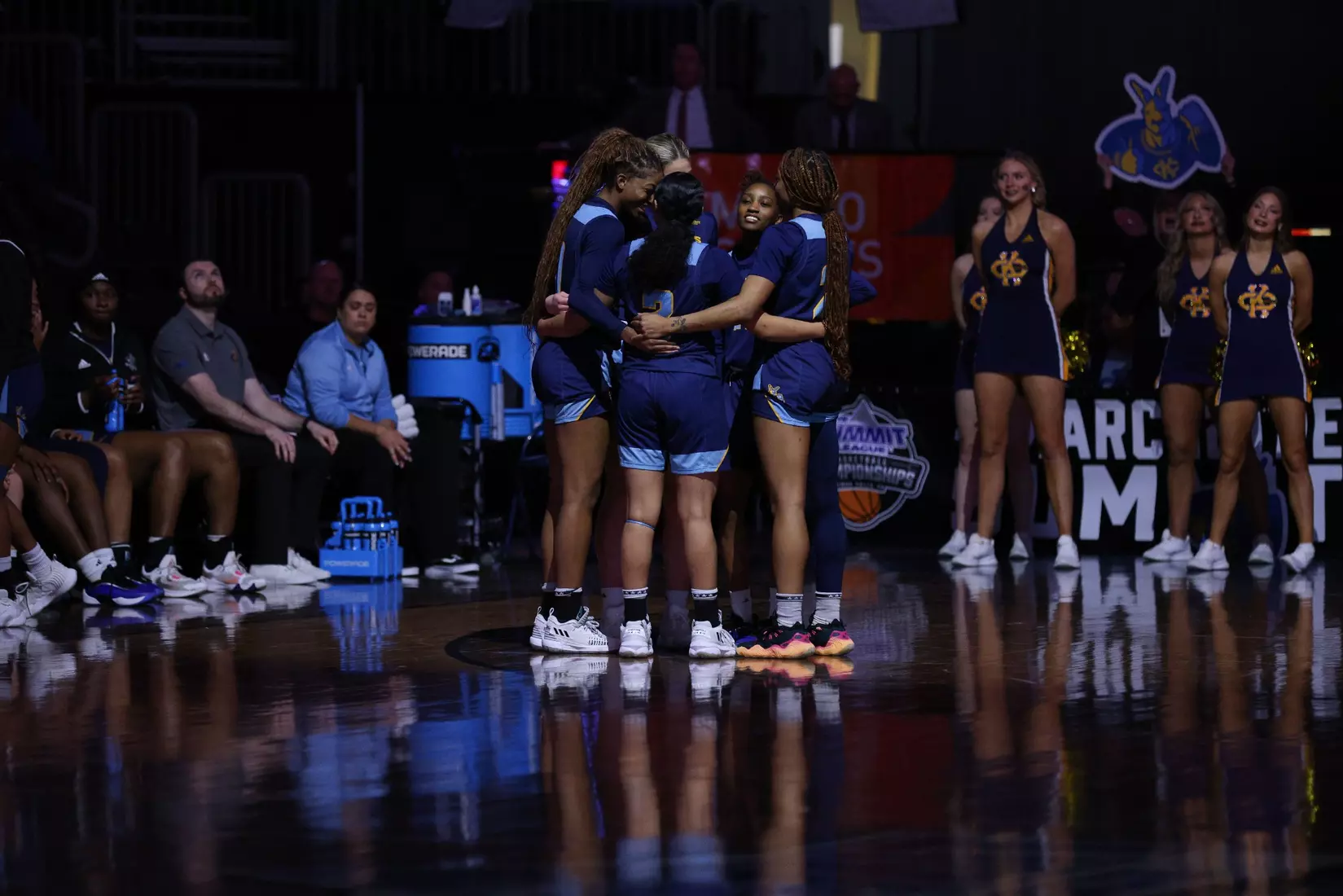 Kansas City Women's Basketball ended its season against No. 2 Oral Roberts in the Summit League Semifinals, falling 73-95. Elauni Bennett put up her second double-double of the tournament with 17 points and 13 rebounds. Alayna Contreras led the Roos from the field with 20 points.