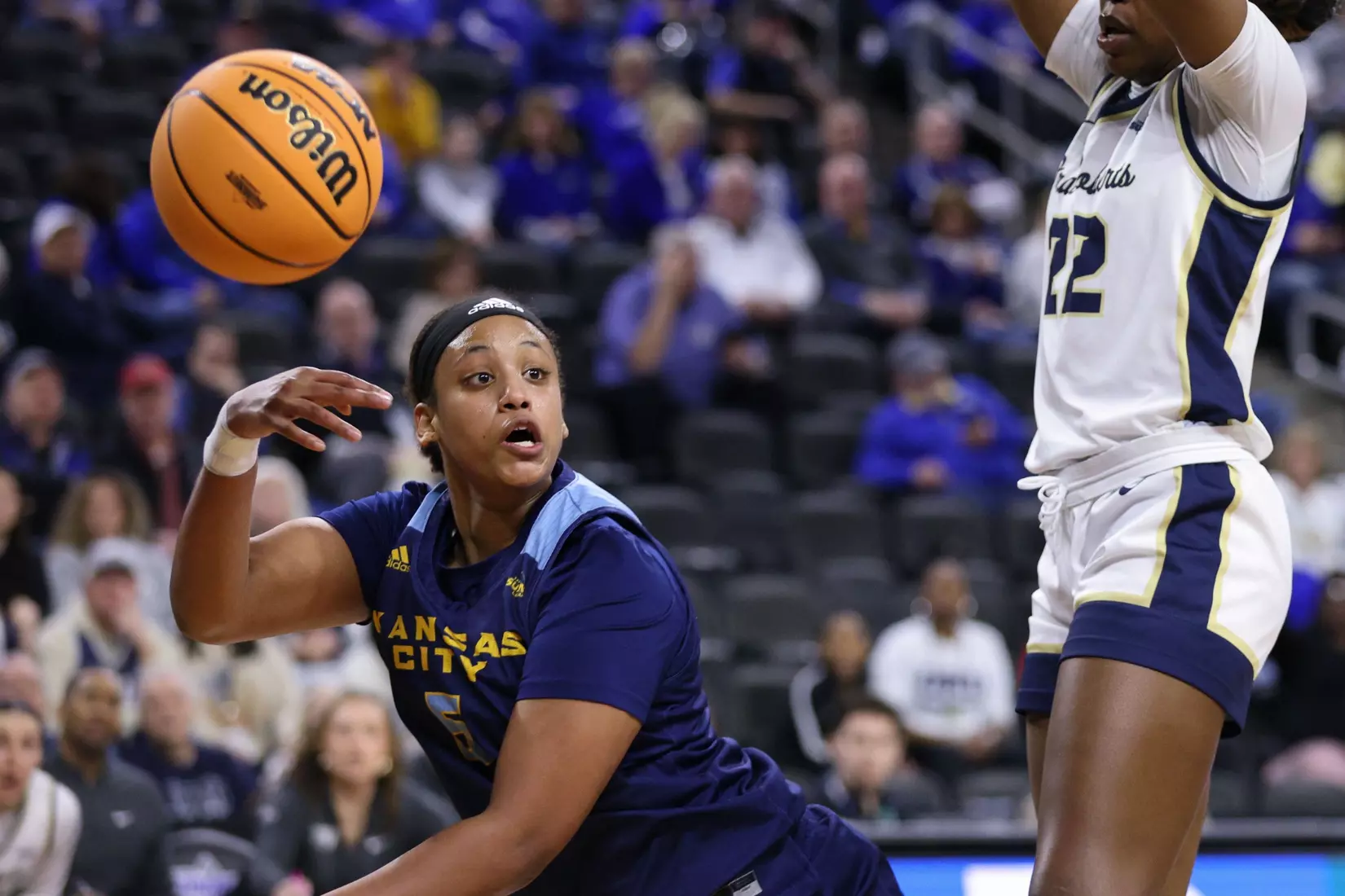 Kansas City Women's Basketball ended its season against No. 2 Oral Roberts in the Summit League Semifinals, falling 73-95. Elauni Bennett put up her second double-double of the tournament with 17 points and 13 rebounds. Alayna Contreras led the Roos from the field with 20 points.