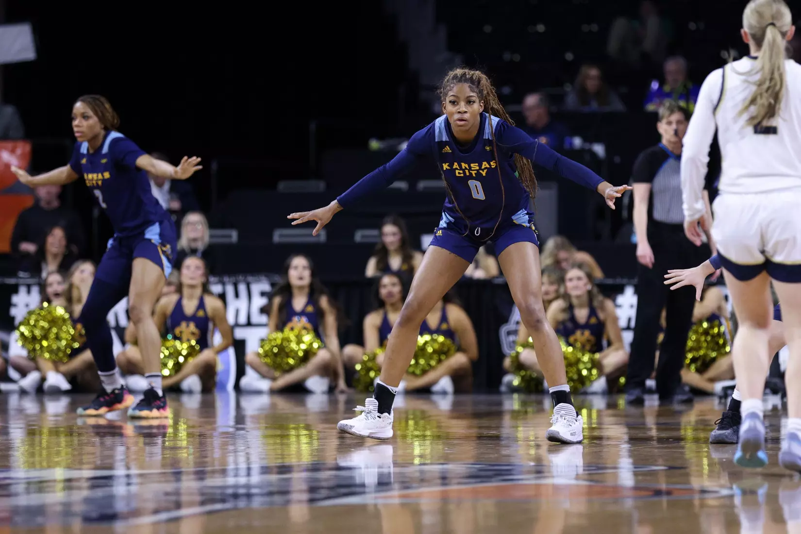 Kansas City Women's Basketball ended its season against No. 2 Oral Roberts in the Summit League Semifinals, falling 73-95. Elauni Bennett put up her second double-double of the tournament with 17 points and 13 rebounds. Alayna Contreras led the Roos from the field with 20 points.