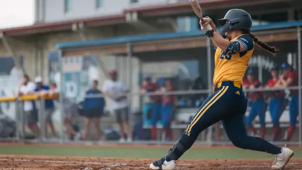 Elleana Navarro batting vs. KU