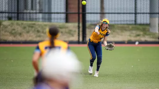 Lauren Parker Throwing Ball to Infield