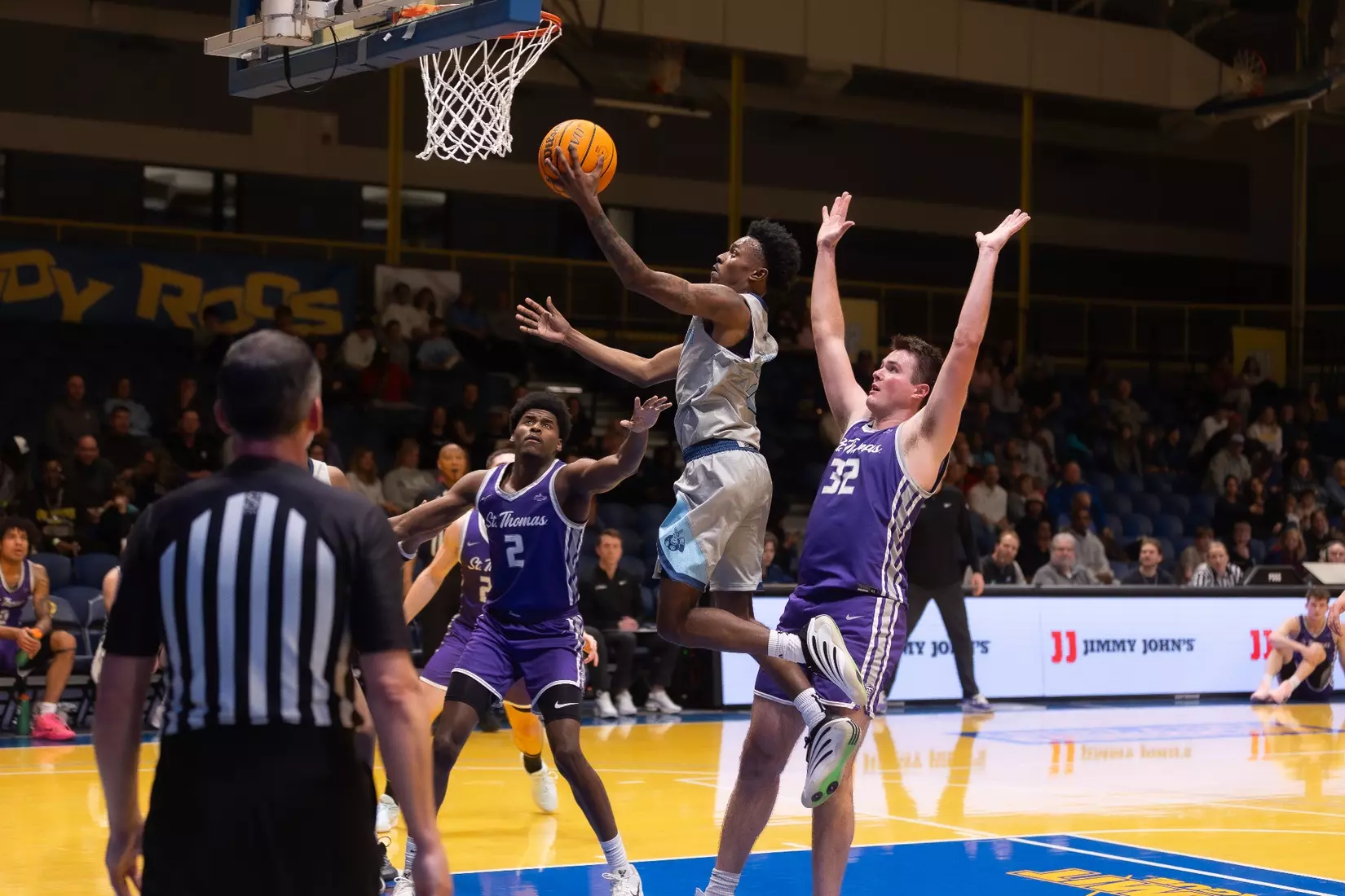 The UMKC Roos fell to the St. Thomas Tommies, 104–64, on February 14, 2026.