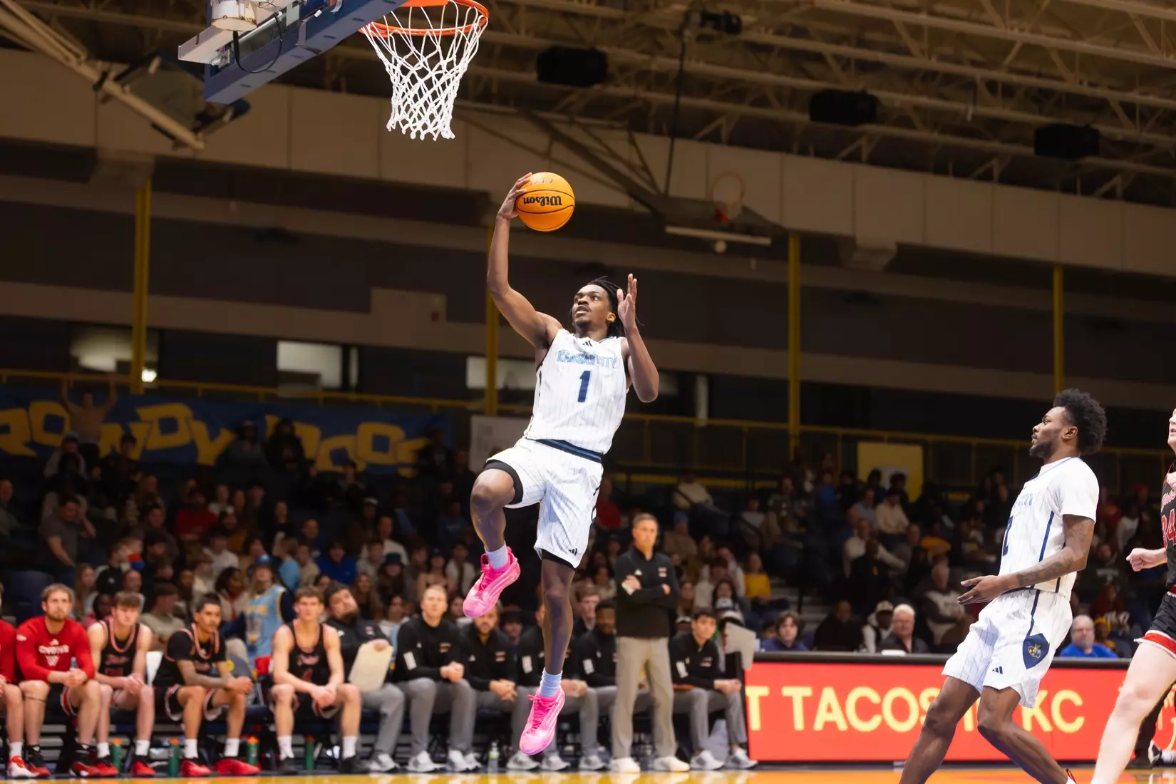 UMKC men’s basketball fell 85–75 in overtime to South Dakota on home court.